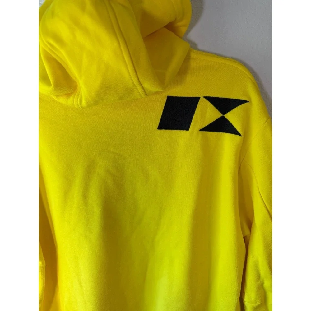 McQ Alexander McQueen FOAM Overnight Yellow Graphic Hoodie XS New Cyberpunk